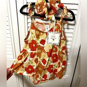 2/$35 NWT Kate Quinn Floral Tank Ballerina (Bamboo)